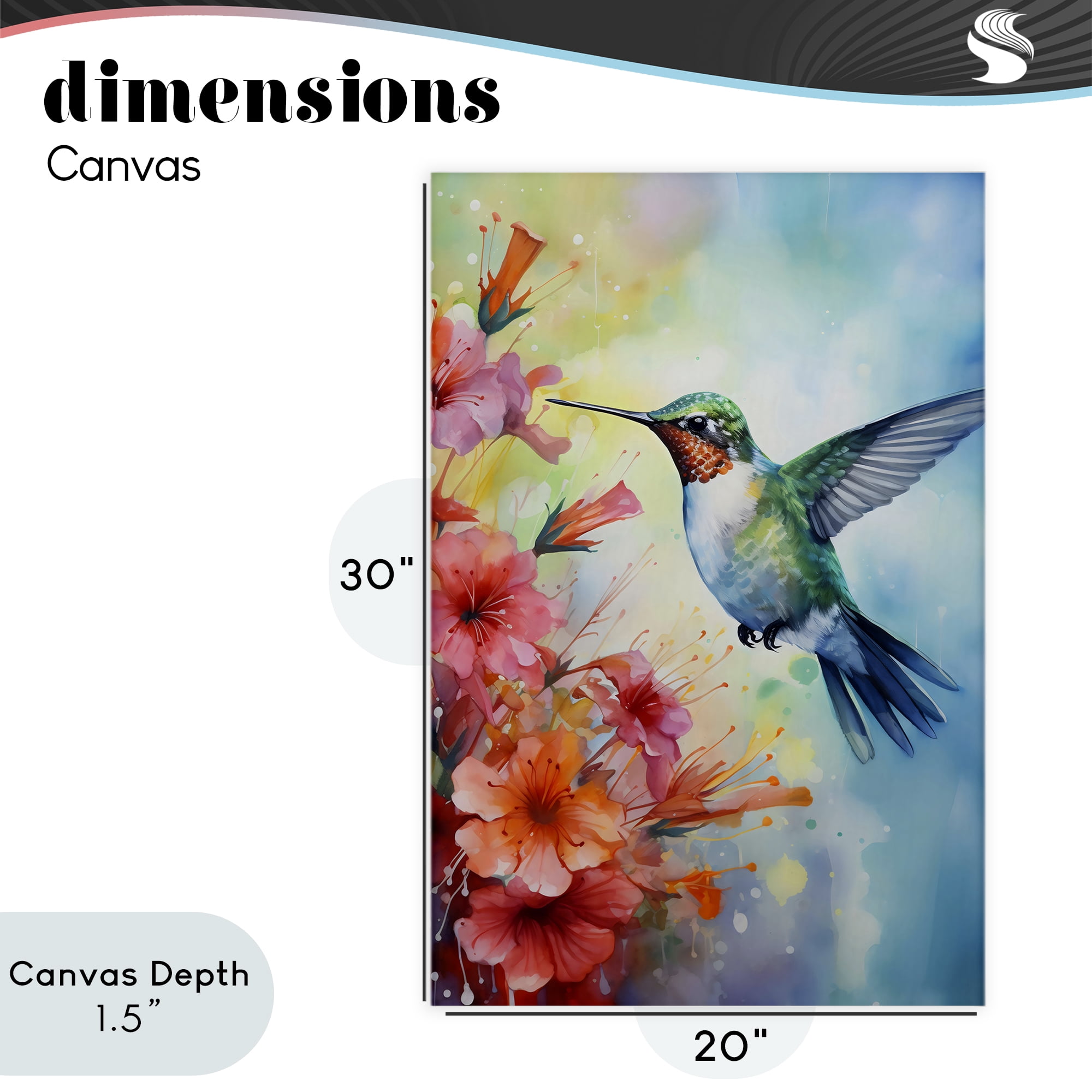 Stupell Industries Hummingbird Hibiscus Serenade Canvas Wall Art, design by Creative Studio