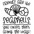 thumbnail image 1 of Friends Are Like Seashells You Collect Them Along The Way! Funny Wall Decals for Walls Peel and Stick wall art murals Black Medium 18 Inch, 1 of 2