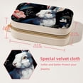 thumbnail image 5 of Rabbit Velvet Portable Decorative Box with Removable Compartment - Storage Box, Display Case, and Earring Holder - Ideal Gift, 5 of 7