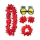 thumbnail image 3 of Conjunto de Traje hawaiano Tropical Hugo para mujer vestido elegante rojo, 3 of 10