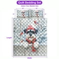 thumbnail image 5 of Playful Schnauzer Welcomes Winter Snowy Day with Cardinal Bird Quilt Bedding Set Miniature Schnauzer Dog Lover 1 Blanket Bed Cover 2 Pillowcases - 12017, 5 of 5
