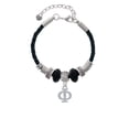 thumbnail image 2 of Delight Jewelry Silvertone Large Greek Letter - Phi - Grandmother Celtic Knot Leather Bead Bracelet, 7"+2" Extender, 2 of 4