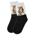 thumbnail image 3 of MeMoi Kitten Limited Edition Art Crew Socks | Fun Socks by MeMoi One Size / Light Gray, 3 of 3