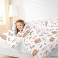 thumbnail image 3 of Erosebridal Cute Orange Blossoms Full Size Comforter Sets for Girls, Chic Floral Flower Bedding Sets, Reversible 3-Piece, 1 Comforter and 2 Pillowcases, 3 of 6