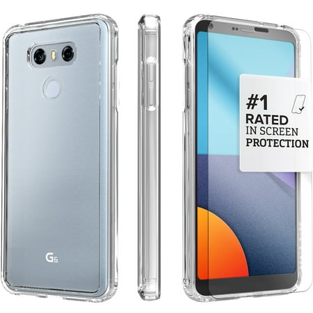SaharaCase® LG G6 Crystal Case, Clear Protective Kit Bundle with ZeroDamage® Tempered