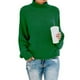 thumbnail image 1 of Suéteres de mujer de gran tamaño Cuello medio alto Mangas de murciélago Grueso Cuello alto suelto Suéteres casuales sólidos Suéteres de otoño Tops Verde Soledad  suéter de mujer de gran tamaño, 1 of 8