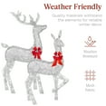thumbnail image 5 of Best Choice Products 6.5ft 3-Piece Lighted Christmas Deer Set Outdoor Yard Decoration w/ 385 LED Lights, Stakes - Silver, 5 of 7