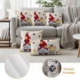 thumbnail image 6 of Beige Gnomes Daisy Outdoor Waterproof Pillow Covers, Pastoral Country Garden Floral Decorative Square Throw Pillowcase Sofa Cushion Sham for Patio/Couch/Chair, 16"x16" 2 Pack, 6 of 8