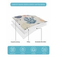 thumbnail image 4 of Quilts Queen Size Bedding Set, Blue Coastal Reversible Summer Quilt 3 Pieces, Summer Beach Coral Shell Starfish Vintage Lightweight Bedspreads Coverlets with 2 Pillow Shams for All Seasons, 4 of 5