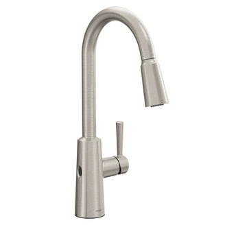 Moen Essie Pull-Down Kitchen Faucet – High Arc, Spring Pre-Rinse, Chrome, Power Clean Spray