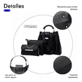 thumbnail image 2 of Set 3 Bolsas Bandolera Mujer Cosmetiquera Cartera Borla Conjunto De Carteras Para Mujer El Regalo Perfecto Xtellar negro, 2 of 3