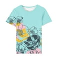 thumbnail image 4 of T Shirts for Women Women's Casual Letter Print Pullover Short Sleeve T-Shirt Shirt, 4 of 4