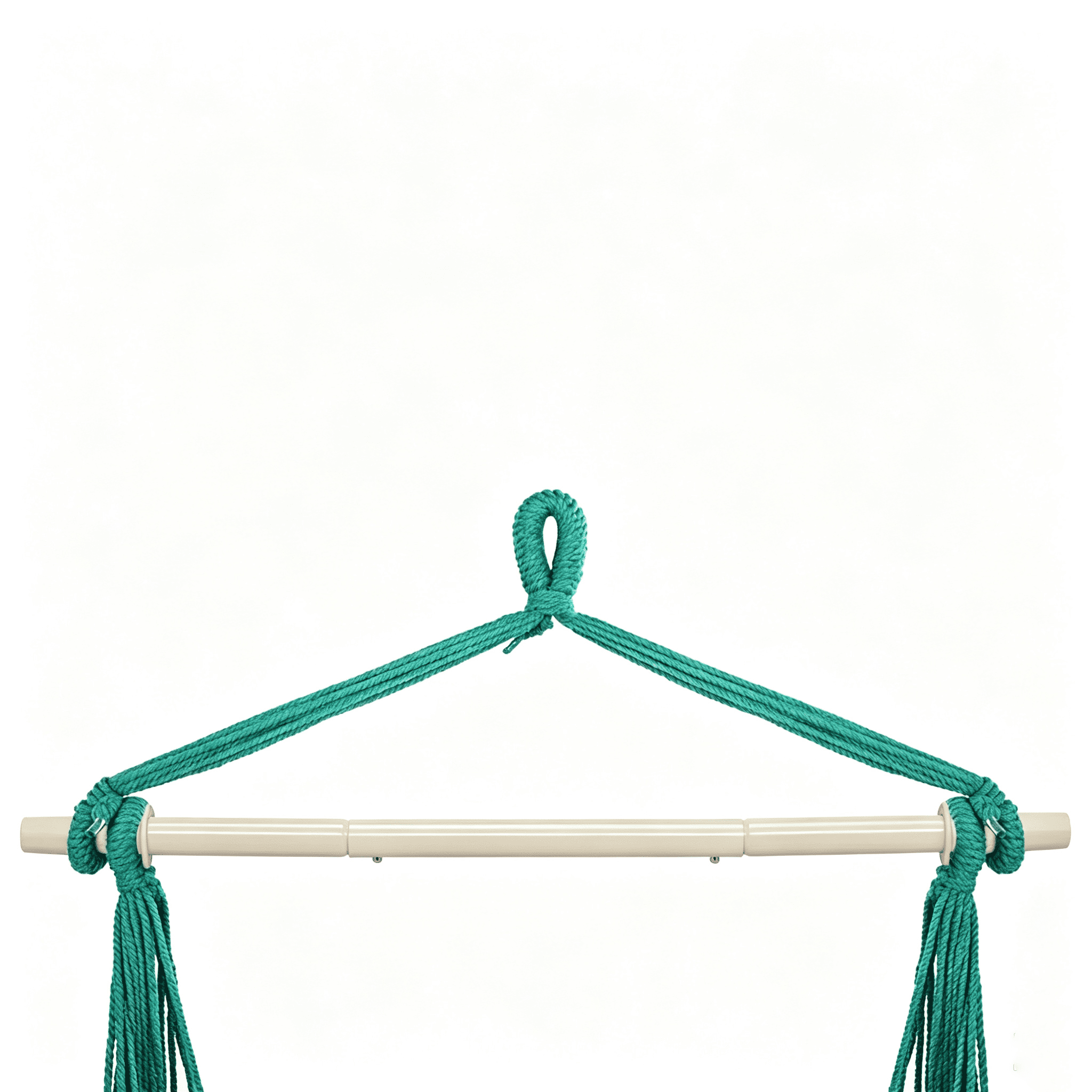 Distinctive Cotton Canvas Hanging Rope Chair with Pillows Green