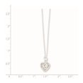 thumbnail image 3 of 925 Sterling Silver Necklace with Pendants Chain Polished Puffed Filigree Heart 18 inch, 3 of 5