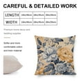 thumbnail image 2 of Decorations Throw Farmhouse Pillowcase Linen Cushion Case Spring Summer Flower Elegant Cushion Pillow Cover Fine Crafted Yellow Dusty Blue Grey Flower Outdoor Pillow Cover Gifts 16"x16", 2 of 7