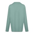 thumbnail image 6 of Women Casual Long Sleeve Pullover Top Asymmetric Zipper Turtleneck Loose Fit Solid Color Soft Warm Daily Wear Fashion Ladies Sweatshirt Green XL, 6 of 6