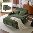 thumbnail image 4 of Ktaxon Sofa Bed, Corduroy Mechanical Pull-Out Loveseat, Convertible Couch for Living Room, Apartment Green, 4 of 10