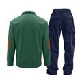 thumbnail image 2 of guisaled Men's Corduroy Sweatsuit 2 Piece Set Button Stand Collar Pullover Shirts Sweatpants Track Suits with Elbow Patches Quilted Shirt, 2 of 6