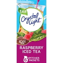 Crystal Light Sugar-Free Raspberry Iced Tea Naturally Flavored Powdered Drink Mix 6 Count Pitcher Packets Packaging May Vary