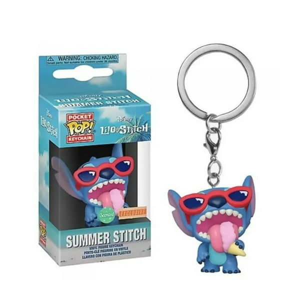 FUNKO POP-llavero de Lilo & Stitch para mujer, colgante de Anime de Stitch, llavero de Ángel Rosa dulce, llavero de coche, regalo de cumpleaños