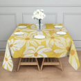thumbnail image 5 of 60x60in(152x152cm) Square Tablecloth, Waterproof Polyester Table Cover, Wrinkle Resistant & Washable Fabric for Dining, Kitchen, Picnic, Daisy Flowers Print, 5 of 6