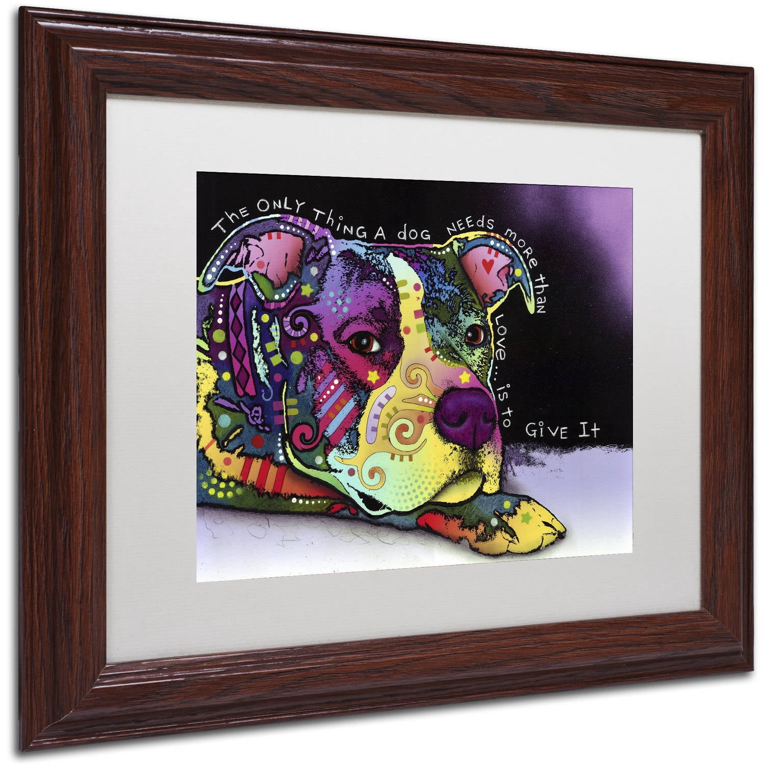Trademark Fine Art "Affection" Canvas Art by Dean Russo, White Matte, Wood Frame