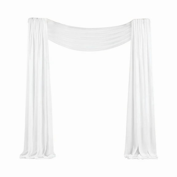 Wedding Arch Draping Fabric 29.5 Inch X 26.25Ft White Sheer Curtain Drapes for Wedding Ceremony