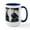 White/Navy Inside, variant on CafePress - Evil Easter Bunny Rabbit Mugs - 15 oz Ceramic Large White Novelty Mug