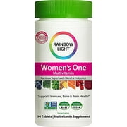 Rainbow Light Women's One Multivitamin , High Potency with Vitamin C, D & Zinc for Immune Support, Non-GMO, Vegetarian , 90 Tablets (3 Month Supply)