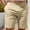 (2026 Trend)Beige, variant on Men's Suit Shorts Men's and Big Men's Stretch Twill Flat Front Button Zipper Casual Commuter Shorts with Pocket,Khaki,L