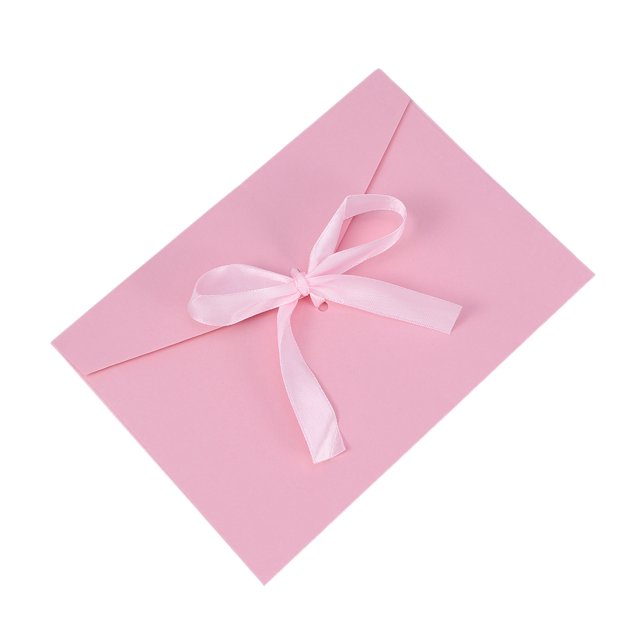 unbranded 10Ud Sobres Para Tarjetas Color Rosa Con Clásico Y Lazo