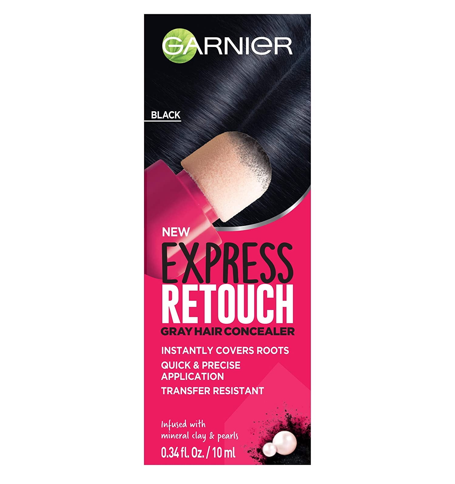 Garnier Express Retouch Gray Hair Concealer, Black