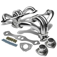 For 1966 to 1996 Chevy Small Block V8 4-1 Design 2pcs Stainless Steel Exhaust Header Kit 83 84 85 86 87 88 89 90 91 92 93 94 95