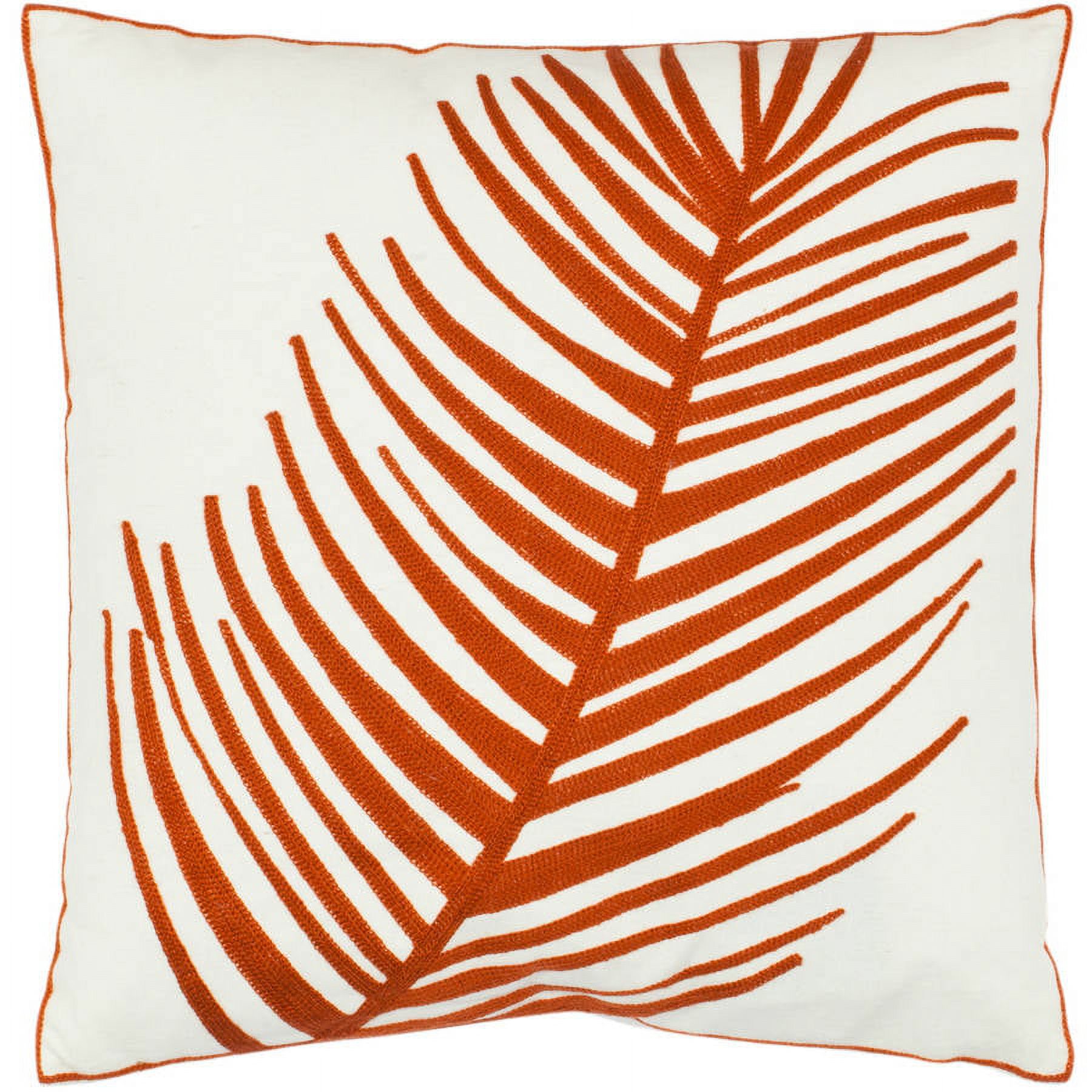 SAFAVIEH Remy Floral Pillow, 18" x 18", Orange, Set of 2