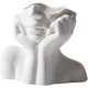 thumbnail image 1 of Jarrón de cerámica con forma de cara, jarrón artístico con forma de cabeza, maceta con forma de cara de mujer, 1 of 4