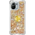 thumbnail image 2 of for Xiaomi Mi 11 5G Case, Creativity Clear Quicksand Glitter Flowing Liquid Floating Soft TPU Case w/Stand Bling Diamond Sparkle Phone Cover for Xiaomi Mi 11  Colorful Gold, 2 of 14