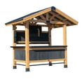 thumbnail image 2 of Backyard Discovery Palisade 9'x6' Cedar Wood Outdoor Bar, Galvanized Steel Roof, Bar Tops, 2 of 17