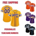 thumbnail image 2 of Camiseta de béisbol personalizada, camiseta de equipo, impresión de nombre personal, número, rayas, ropa deportiva de hip hop, camiseta de béisbol personalizada para hombres, mujeres y niños, 2 of 5