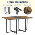 thumbnail image 5 of 7-Piece Dining Table Set for 6,Modern Dining Table Set for 6 with Cushioned Chairs,60" Wood Kitchen Table Set for Home, Apartment,Office,Conference Room,Small Spaces, Space-Saving, 5 of 10