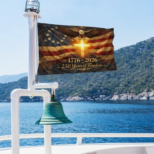 USA 250th Anniversary Flag Double-Sided 6x4 Ft American Independence 1776–2026 Celebration Flag 250 Years Birthday Patriotic Banner for Indoor Outdoor Decor