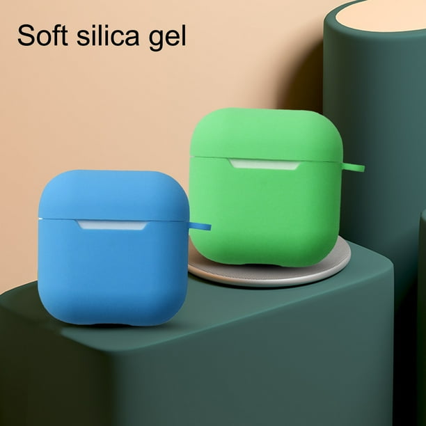 Gwong Electrónica Funda protectora portátil a prueba de choques de silicona a prueba de golpes para manzana-Airpods 4