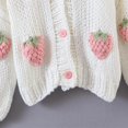 thumbnail image 6 of Trendfront Womens Strawberry Print Cardigan Sweater Long Sleeve Button Front Knit Jacket Cute Fruit Graphic Casual Cropped Outerwear, 6 of 8