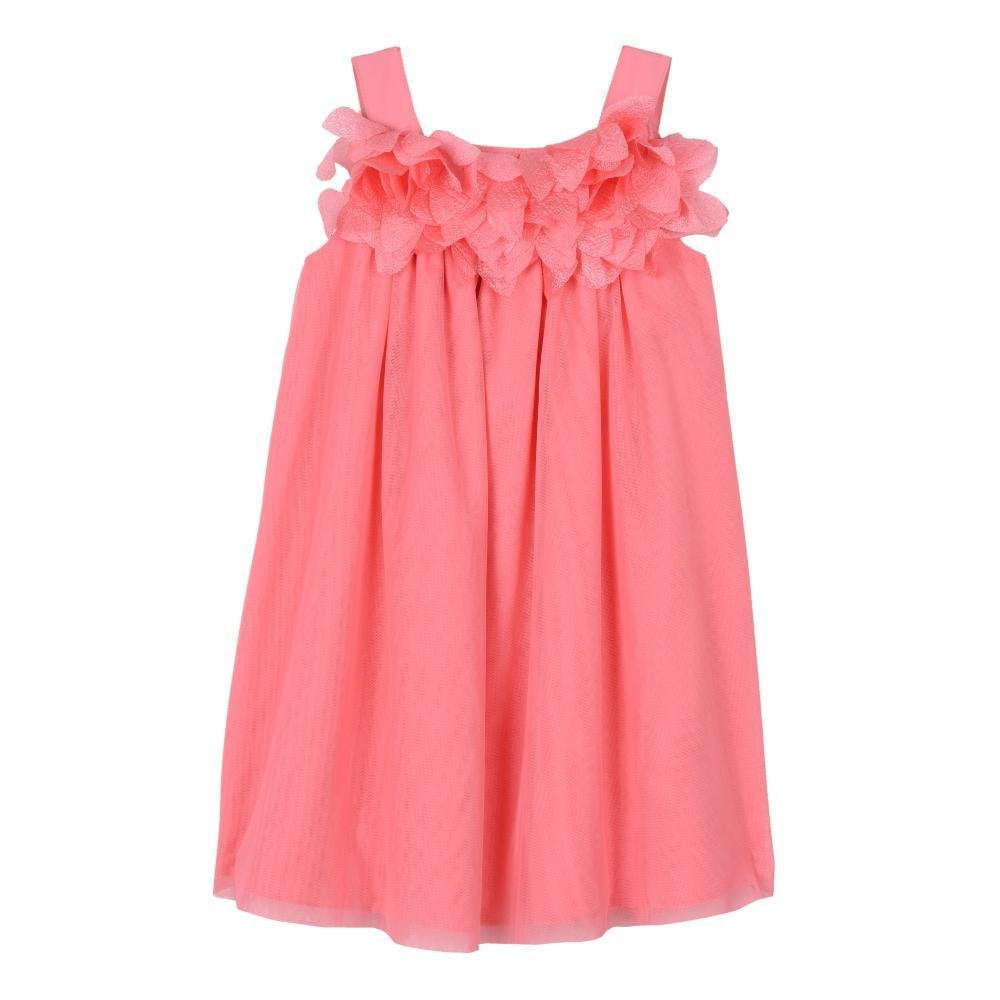 Pippa & Julie Dresses - Baby Girls Floral Peach Shirred Dress 2T ...