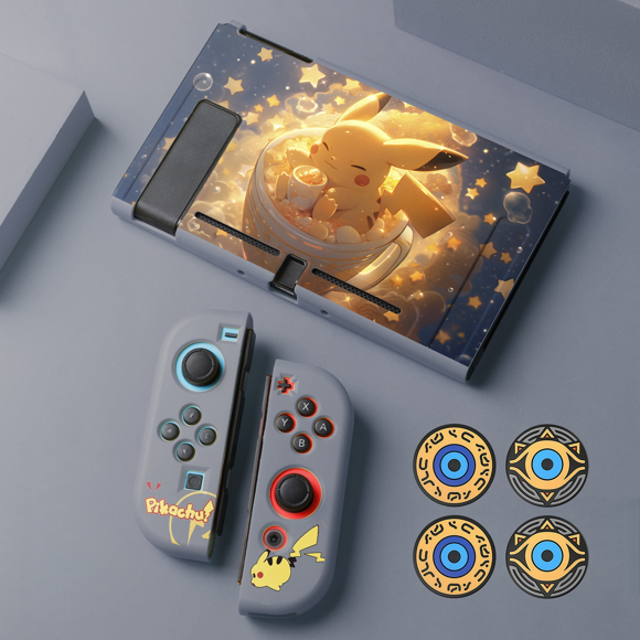 Protective Case Set for Switch and Joy-Con Controllers, Pokemon Theme
