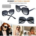 thumbnail image 4 of FEISEDY Oversized round Sunglasses Women Fashion Large Butterfly Sunglasses UV400 Protection B2755, 4 of 14