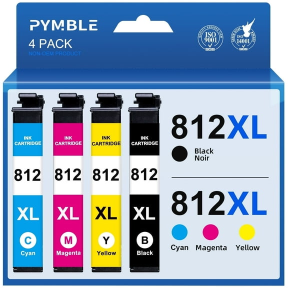 812XL Ink for Epson 812 Ink Cartridges compatible for Epson 812XL Printer Ink for Workforce Pro WF-7820 WF-7840