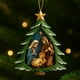 thumbnail image 1 of Adorno Navideño para Árbol de Navidad | María, José, Niño Jesús | Estrella Dorada | Decoración Navideña | Recuerdo | Colgante ×1, 1 of 4