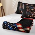thumbnail image 4 of Manfei Grunge American Flag Quilt King,Safari Eagle King Coverlet Set,Red Brown,Usa Print Decor,3pcs, 4 of 7