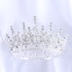 thumbnail image 4 of Nvzi Tiara de boda para novia, diadema de princesa, corona de novia, joyería para el cabello con diamantes de imitación de cristal,graduación, boda, fiesta de disfraces (verde), 4 of 4