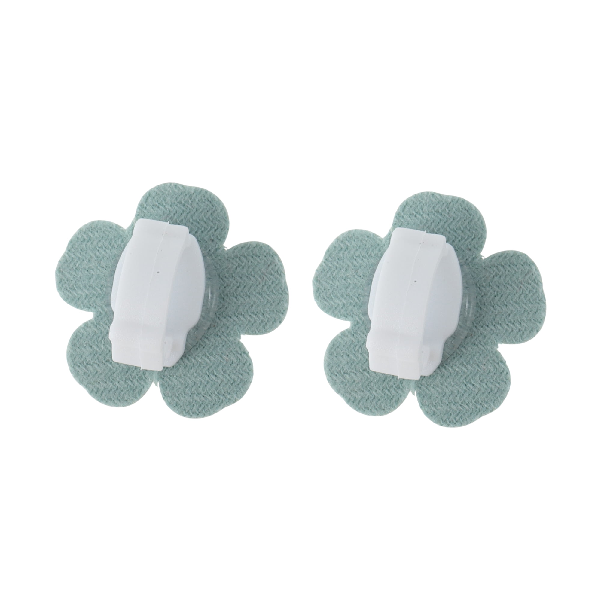Unique Bargains Faux Leather Flower Shoelace Charms 1 Pair Light Blue